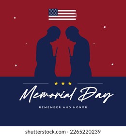 United States Memorial Day Banner design template