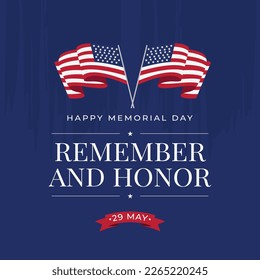 United States Memorial Day Banner design template