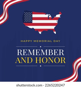 United States Memorial Day Banner design template