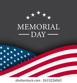 United States Memorial day design template. Vector Illustration.