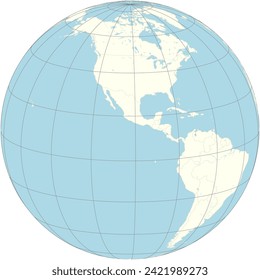 United States Minor Outlying Islands displayed in the orthographic projection of the world map, has remote and unspoiled nature in the Pacific and Caribbean.