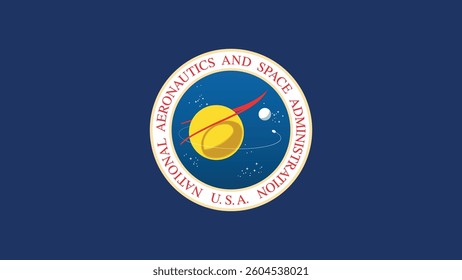 United States National Aeronautics and Space Administration High Quality Flag Clipart, Flag Icon, Vector Illustration, Premium Quality Digital Download