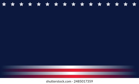 united states national flag isolated for memorial day background space area