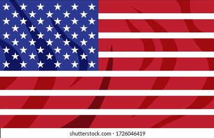 United States national flag with stars, dominant red blue white