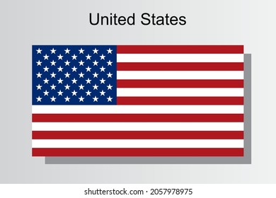 United States national flag. State symbol. United State flag vector image