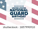 United States National Guard birthday. December 13. Holiday concept. Template for background, banner, card, poster with text inscription. Vector EPS10 illustration