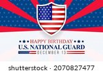 United States National Guard birthday is observed every year on December 13, to show appreciation for the U.S. national guards. Vector illustration