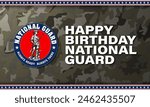 United States National Guard Birthday December 13 Background Vector Illustration