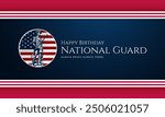 United States National Guard Birthday December 13 Background Vector Illustration