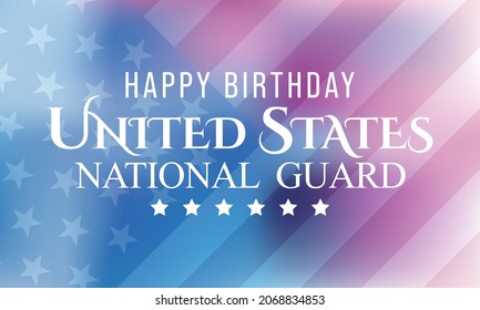 United States National Guard birthday is observed every year on December 13, to show appreciation for the U.S. national guards. Vector illustration