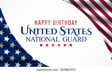 United States National Guard birthday is observed every year on December 13, to show appreciation for the U.S. national guards. Vector illustration