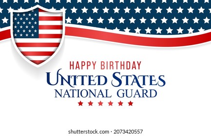 United States National Guard birthday is observed every year on December 13, to show appreciation for the U.S. national guards. Vector illustration