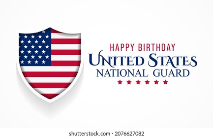 United States National Guard birthday is observed every year on December 13, to show appreciation for the U.S. national guards. Vector illustration