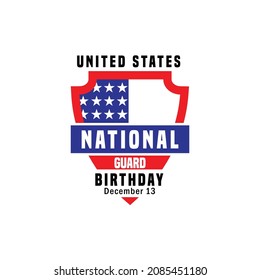 United States National Guard Birthday. December 13. Vector EPS10 Illustration