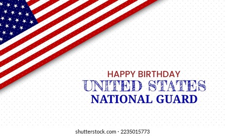 United States National Guard birthday background with dot texture an united states flag. To show appreciation for the United States national guards
