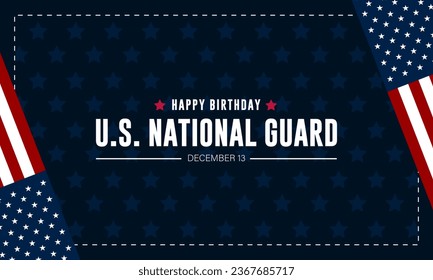 United States National Guard Birthday December 13 Background Vector Illustration