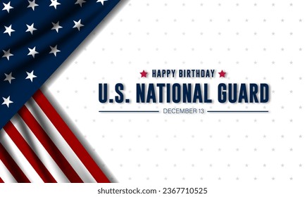 United States National Guard Birthday December 13 Background Vector Illustration