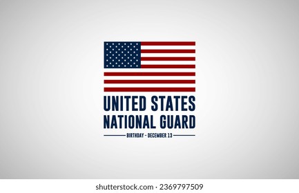 United States National Guard Birthday December 13 Background Vector Illustration