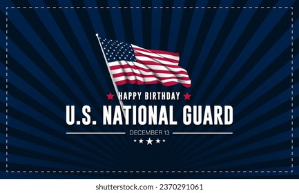 United States National Guard Birthday December 13 Background Vector Illustration