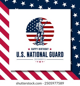 United States National Guard Geburtstag 13. Dezember Hintergrund Vektorgrafik