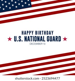 United States National Guard Geburtstag 13. Dezember Hintergrund Vektorgrafik