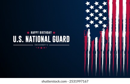 United States National Guard Geburtstag 13. Dezember Hintergrund Vektorgrafik