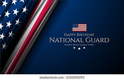 Cumpleaños de la Guardia Nacional de Estados Unidos 13 de diciembre Antecedentes Ilustración vectorial