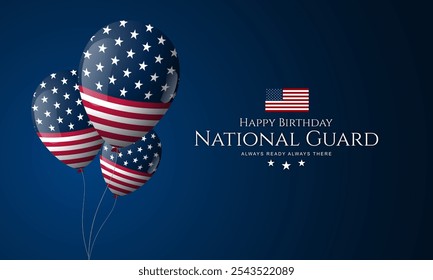 United States National Guard Geburtstag 13. Dezember Hintergrund Vektorgrafik