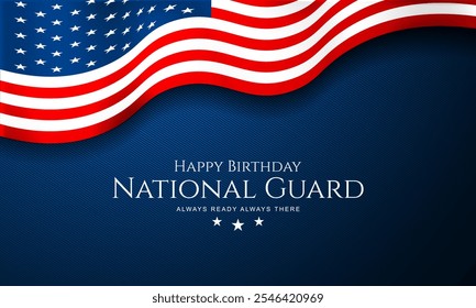 United States National Guard Geburtstag 13. Dezember Hintergrund Vektorgrafik