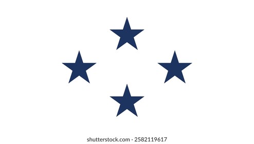 United States Navy Admiral (Non Executive) Flag Vector Illustration Premium Quality