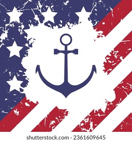 United States Navy birthday background. Vector illustration.