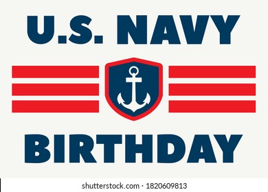 The United States Navy birthday on October 13th, officially recognized date of U.S. Navy’s birth. Background, poster, greeting card, banner design. Vector EPS 10