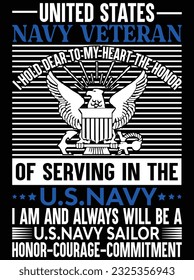 United states navy veteran I hold dear to my heart vector art design, eps file. design file for t-shirt. SVG, EPS cuttable design file svg