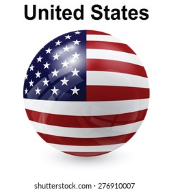 United States official flag, button ball 