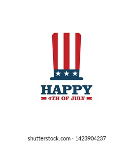 United States patriotic symbol icon vector illustration graphic design - Vector.
4th fourth of july, American independence day. Uncle sam hat.