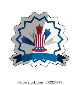 United States patriotic symbol icon vector illustration graphic design