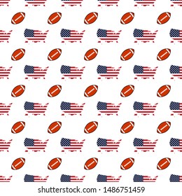 United States Pattern Seamless with White Background