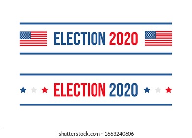 United States presidental election 2020 vector banners, design elements.
