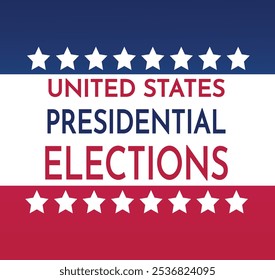 UNITED STATES PRESIDENTIAL ELECTION. 2024. Vote is your voice, Election voting banner