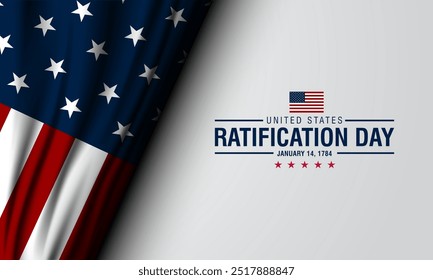 Día de la Ratificación de Estados Unidos 14 de enero Antecedentes Ilustración vectorial