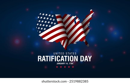 Día de la Ratificación de Estados Unidos 14 de enero Antecedentes Ilustración vectorial