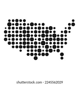 Vereinigte Staaten Silhouette Pixeldiagramm