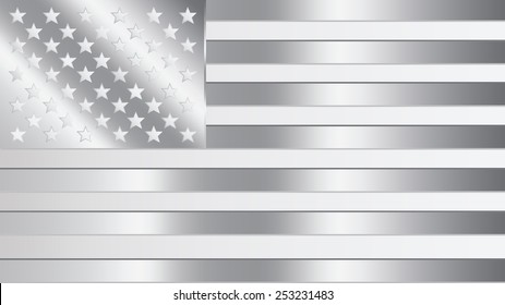 united states silver flag vector design
