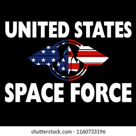 United States Space Force Patriotic American Gift Design Vector Illustration