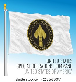 United States Special Operations Command Flag, USA, Vector Illustration