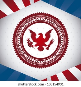 united states symbol, bald eagle. vector illustration