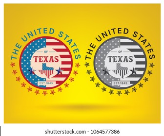 The United States of TEXAS with Map