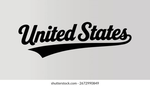 Estados Unidos elemento gráfico de texto Ilustración Diseño de Plantilla 
