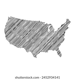 Vektorillustration der USA-Threadmap-Linie