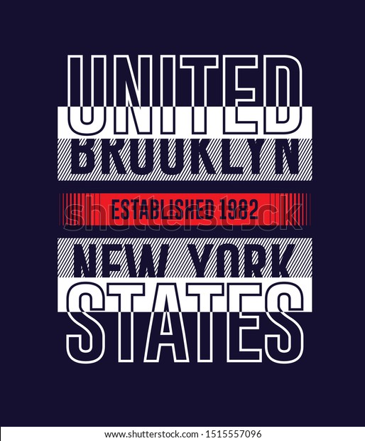 United States Typography Graphic New York Stock Vector (royalty Free 